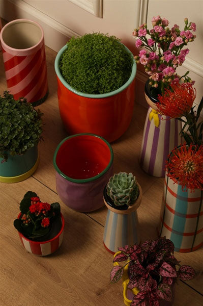עציץ Flower Pot Orange and Mint (Large)