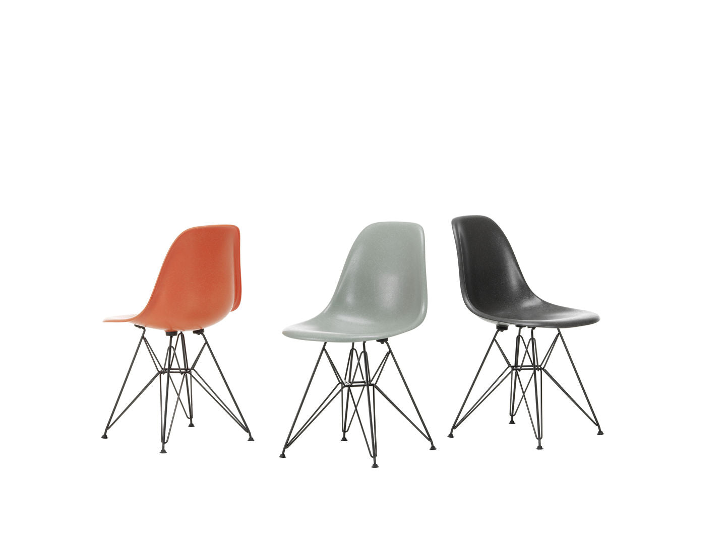 *כסא Eames Fiberglass DSR Sea Foam Green, Basic Dark