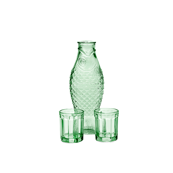 סט קראף + 2 כוסות Fish & Fish Green