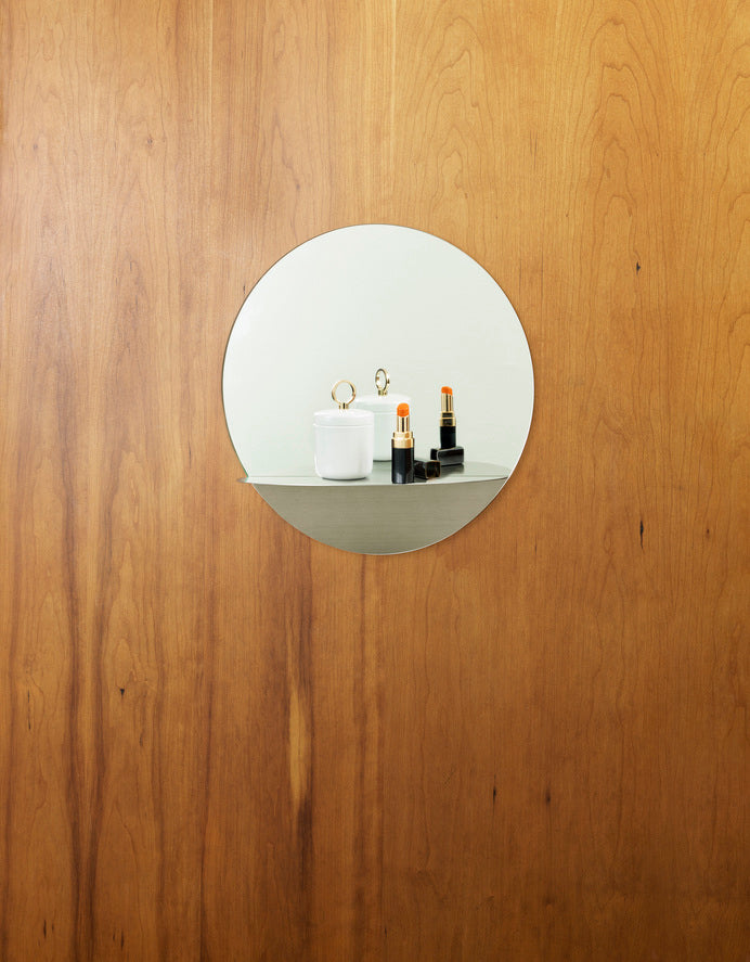 מראה Horizon Mirror Round Grey