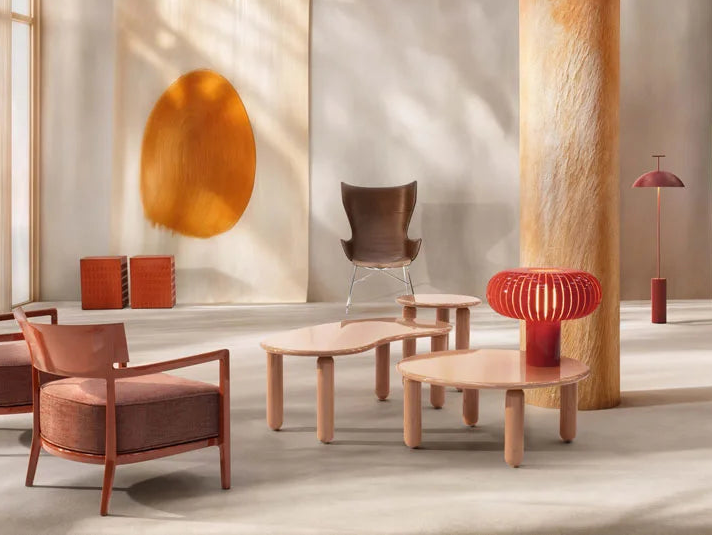 כיסא K/Wood Philippe Starck Dark Wood / Black Leather Seat