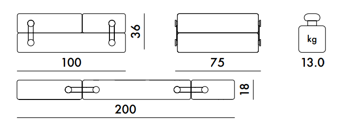 כורסאת חוץ Trix Outdoor Liberty Obi Check Piero Lissoni Sage