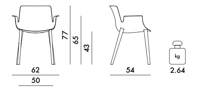 כיסא Piuma Piero Lissoni Mustard