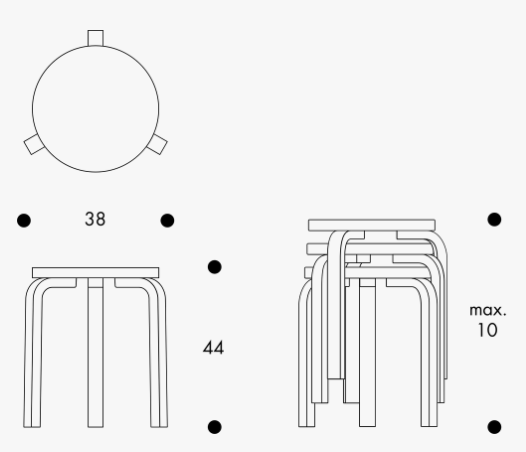 שרפרף Stool 60 Yellow