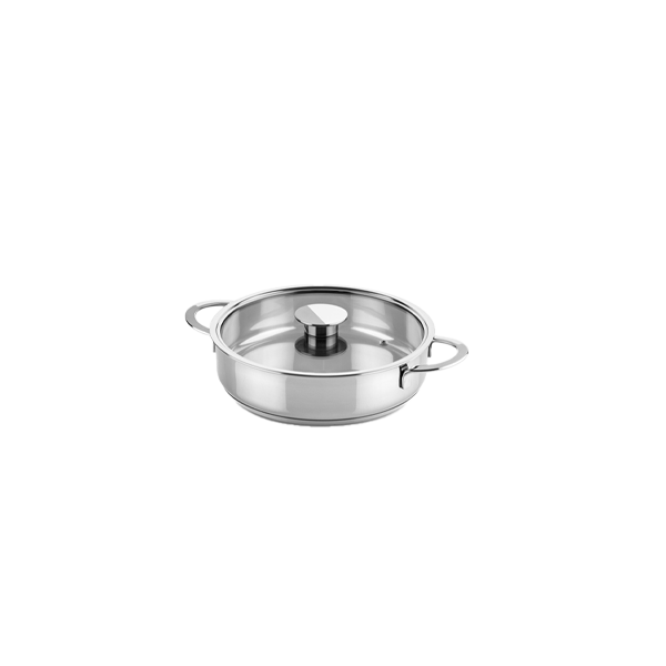 סיר סוטאז׳ עם מכסה Frying Pan With Glass Lead Gourmet 26Ø