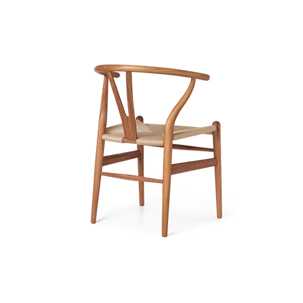 כסא CH24 Wishbone Chair Teak oil natural papercord