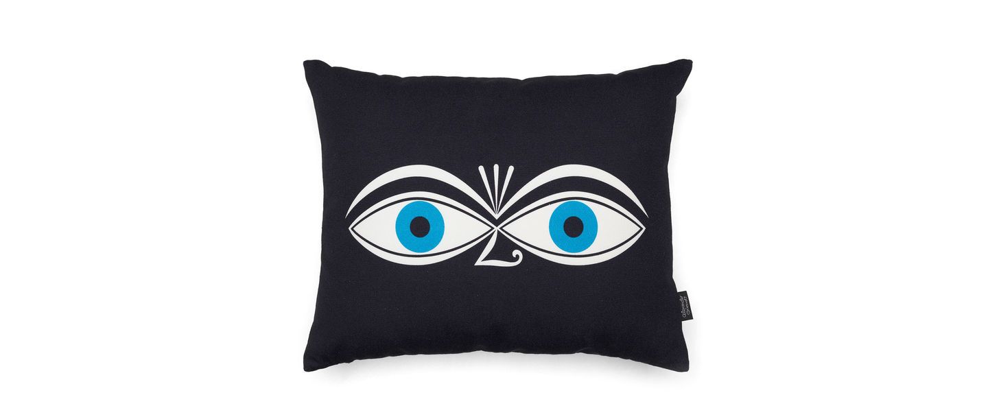 כרית Graphic Print Pillows Black - Eyes Blue and Green