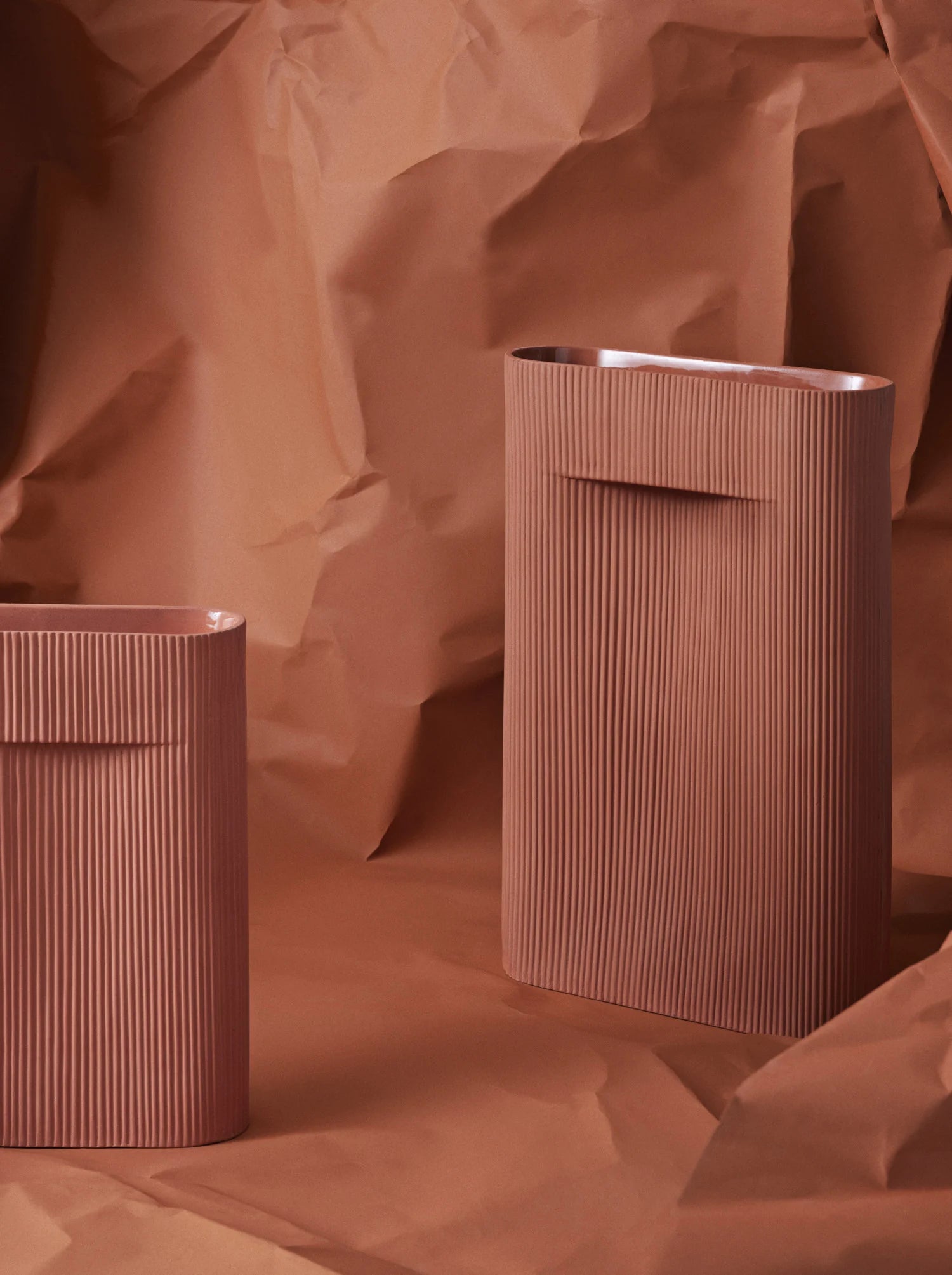 אגרטל Ridge Vase Terracotta (Large)