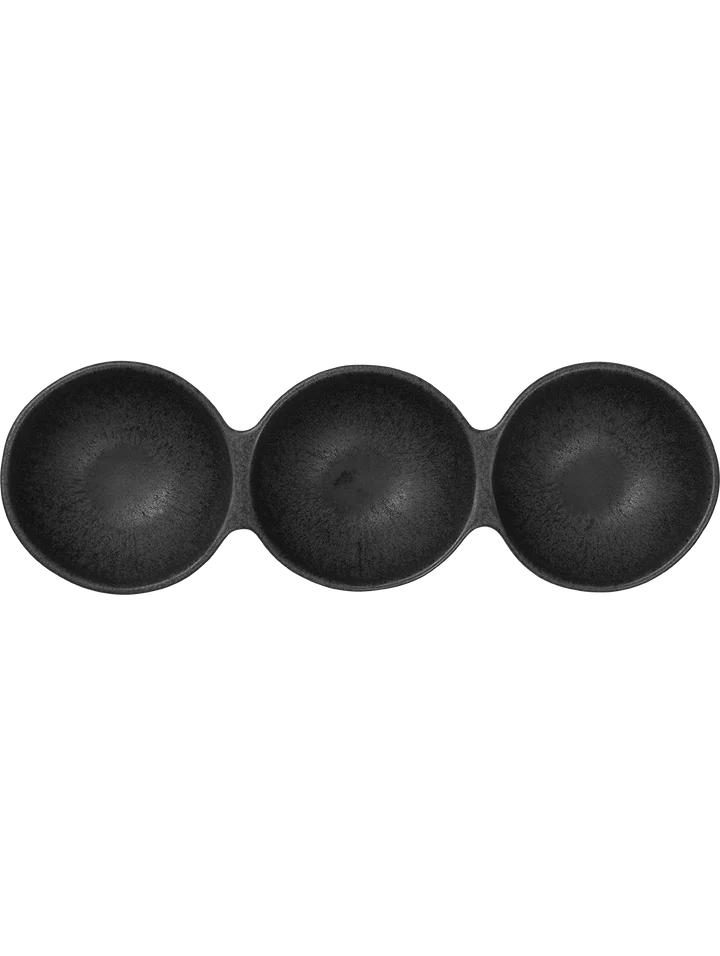קערה מחולקת Grande 3 Section Bowl Black Iron