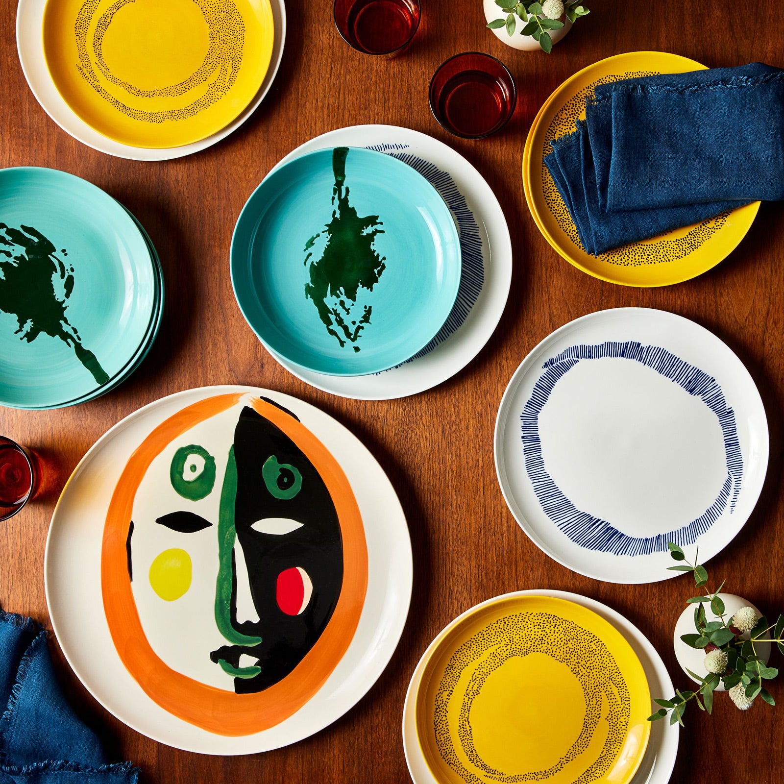 צלחת הגשה Feast Serving Plate With Face 1
