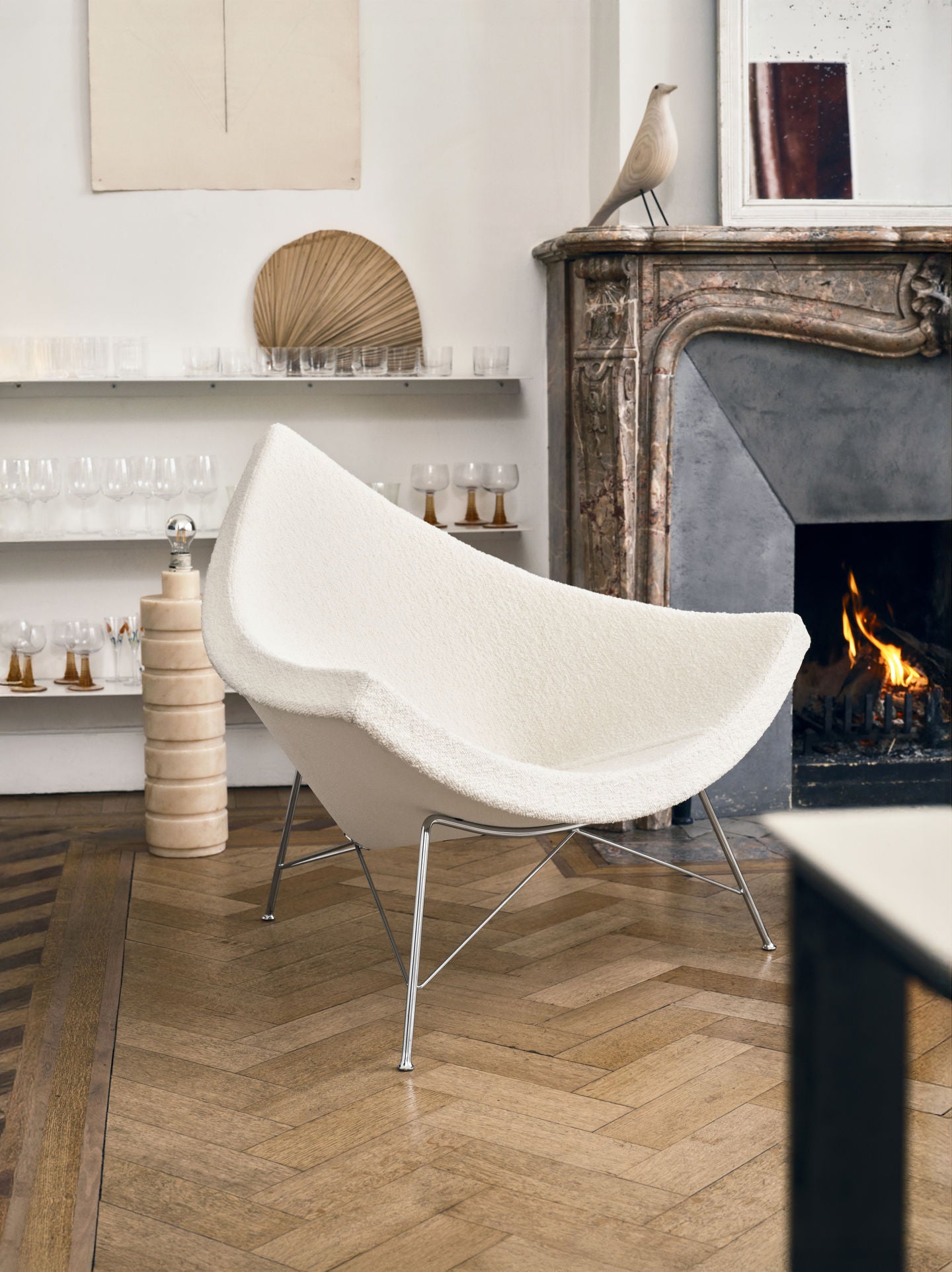 ציפור Eames House Bird Ash Cotton White