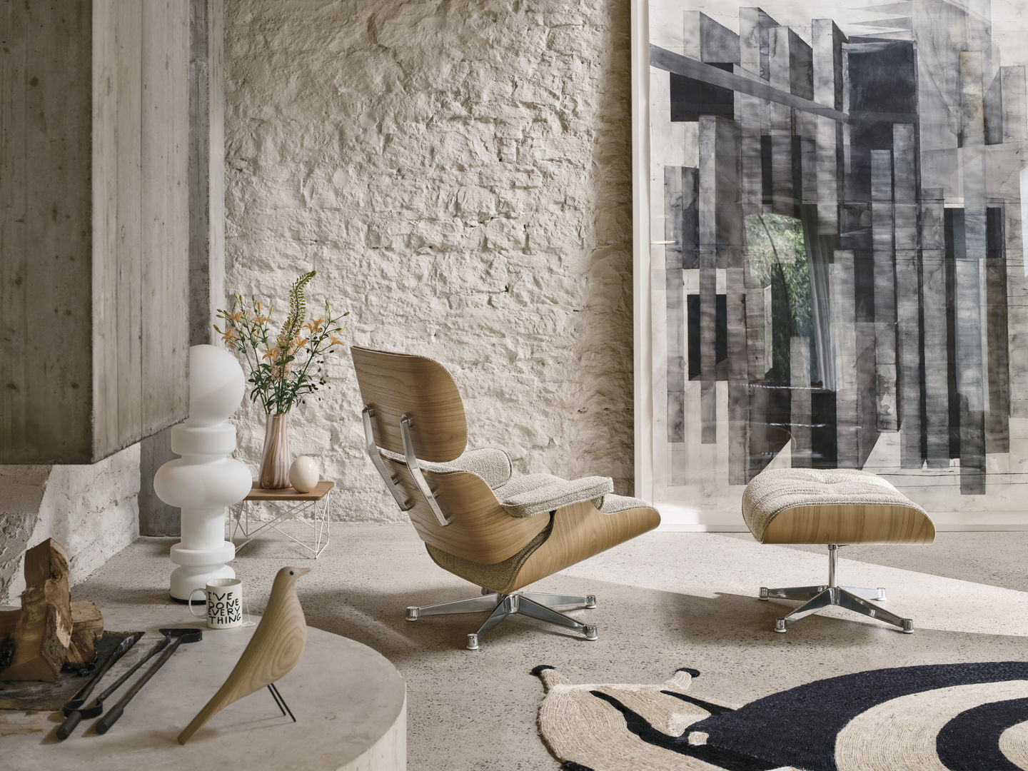 ציפור Eames House Bird Ash Cotton White