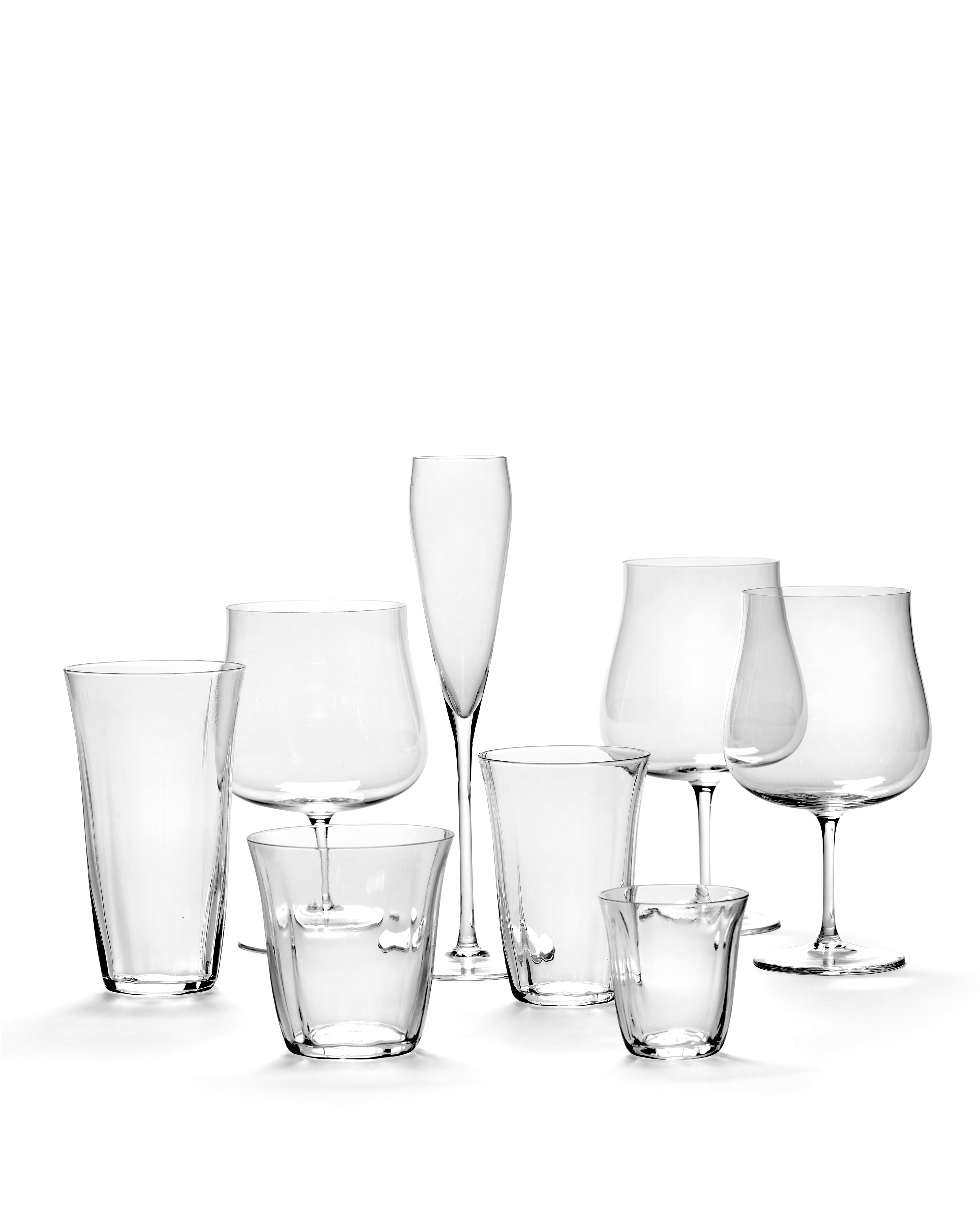 סט 4 כוסות זכוכית בינוניות Silhouette Transparent