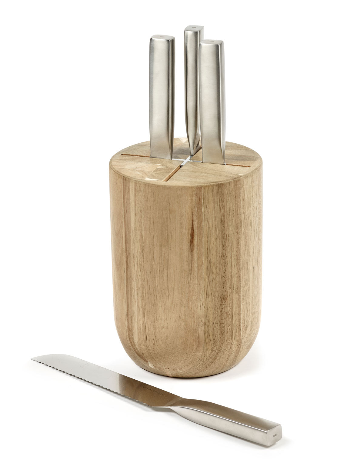 סט סכינים Knife Set With Wooden Knife Block Base