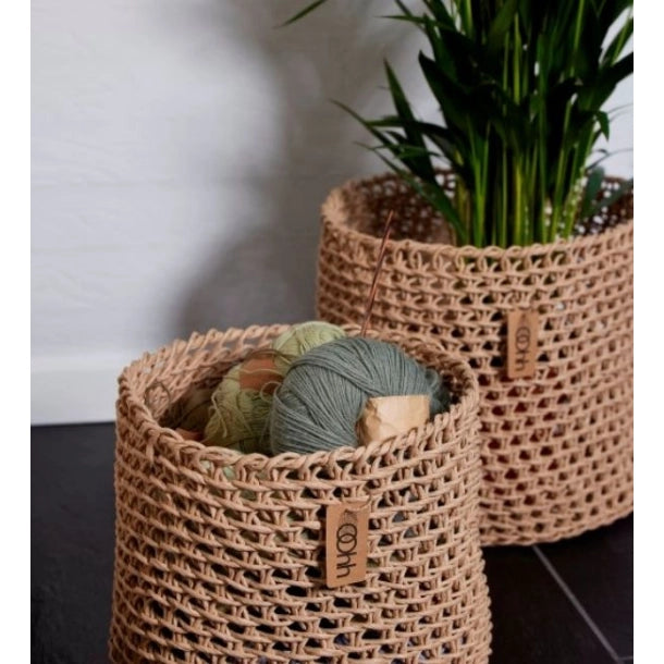 סלסלה Woven Paper Basket Natural (Medium)