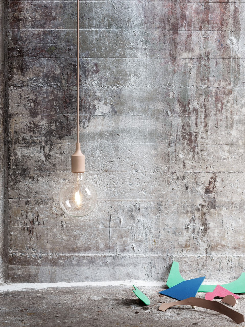 מנורה E27 Pendant Lamp Light Grey