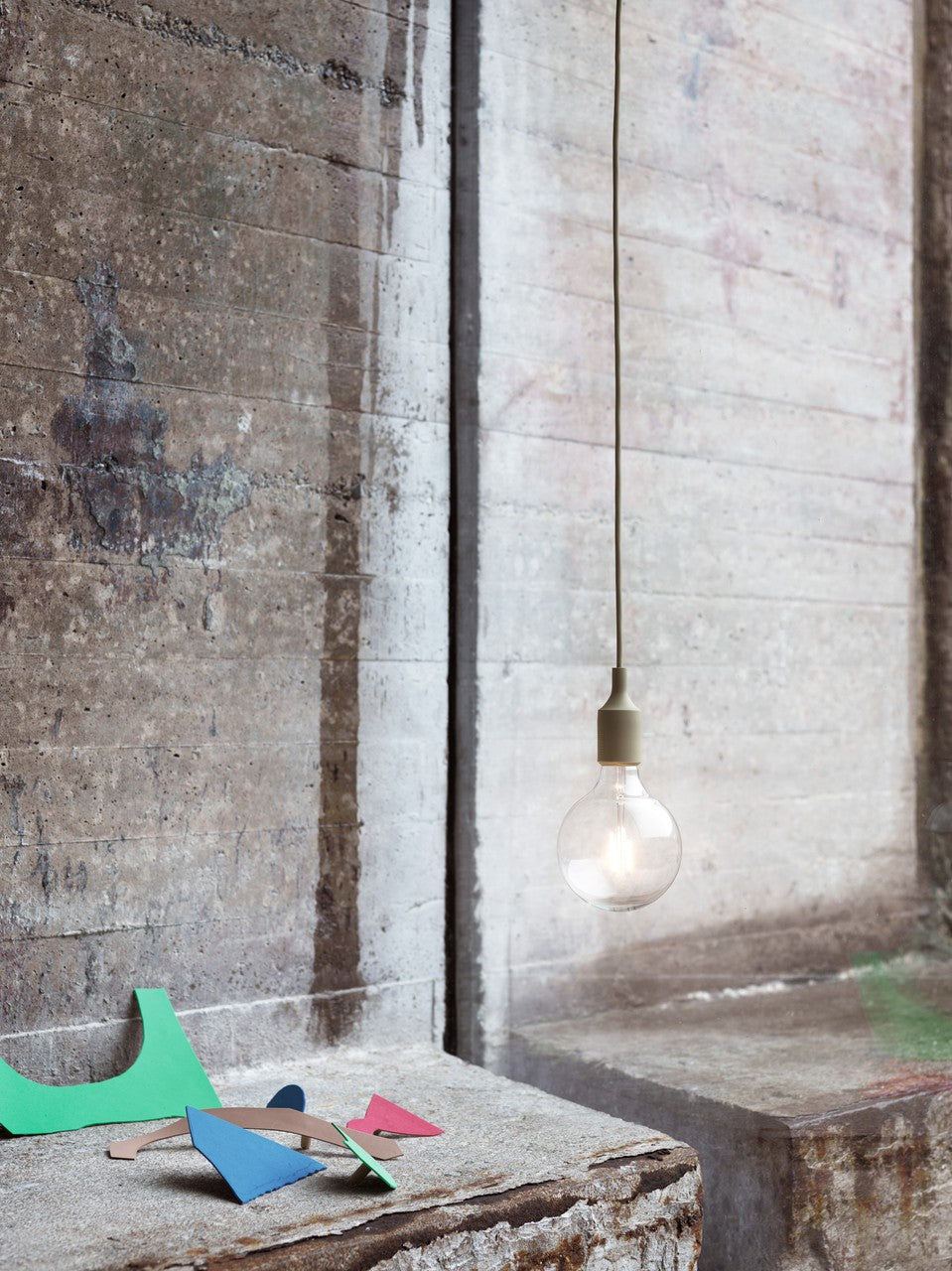 מנורה E27 Pendant Lamp Light Grey