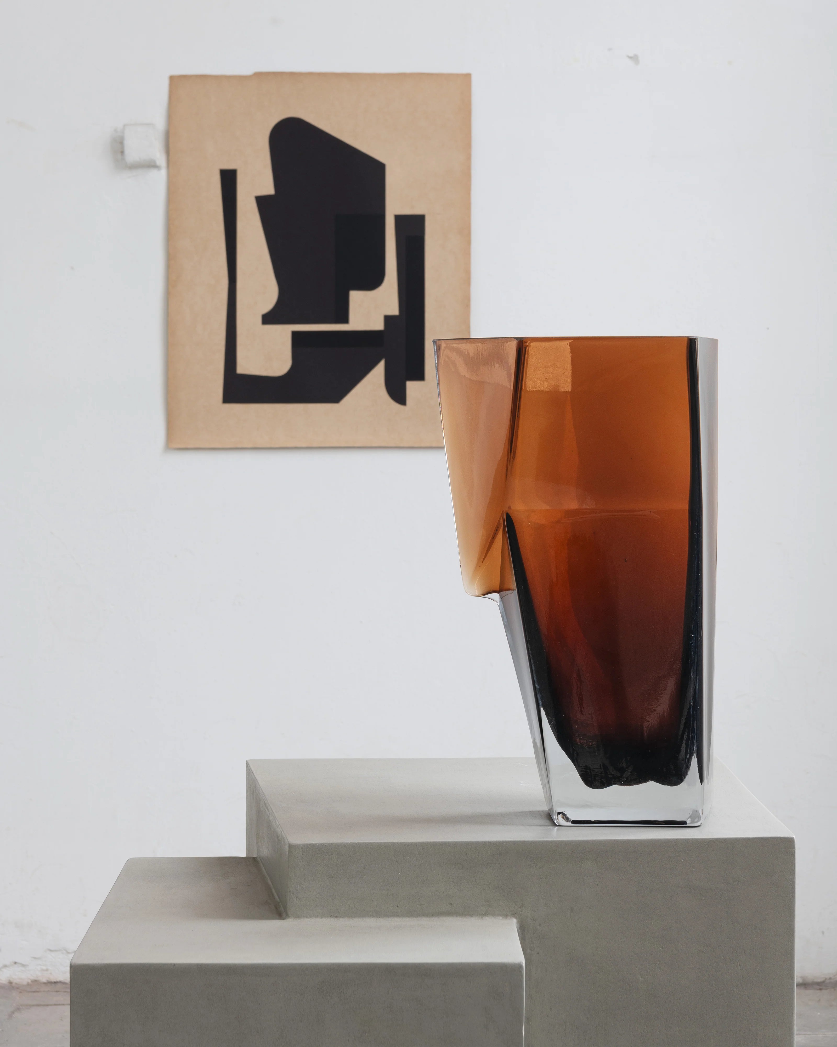 אגרטל זכוכית Dunk Vase 8 Brown