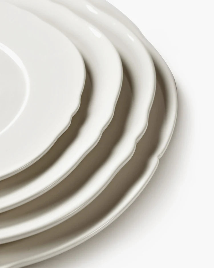 סט 4 צלחות Ø20.6cm Plate Silhouette White