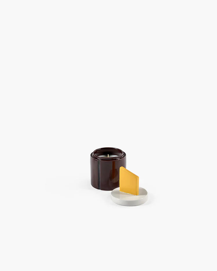 נר ריחני Scented Candle 03 Burgandy/Yellow Small