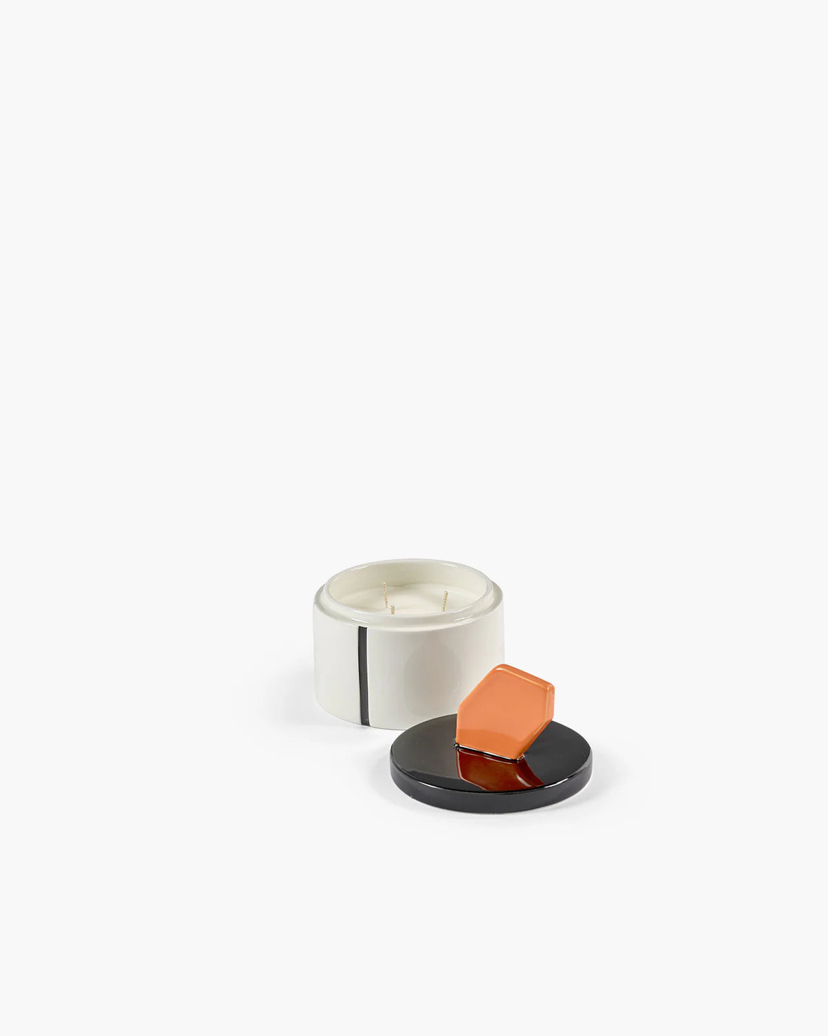 נר ריחני Scented Candle 02 Black/Orange Medium