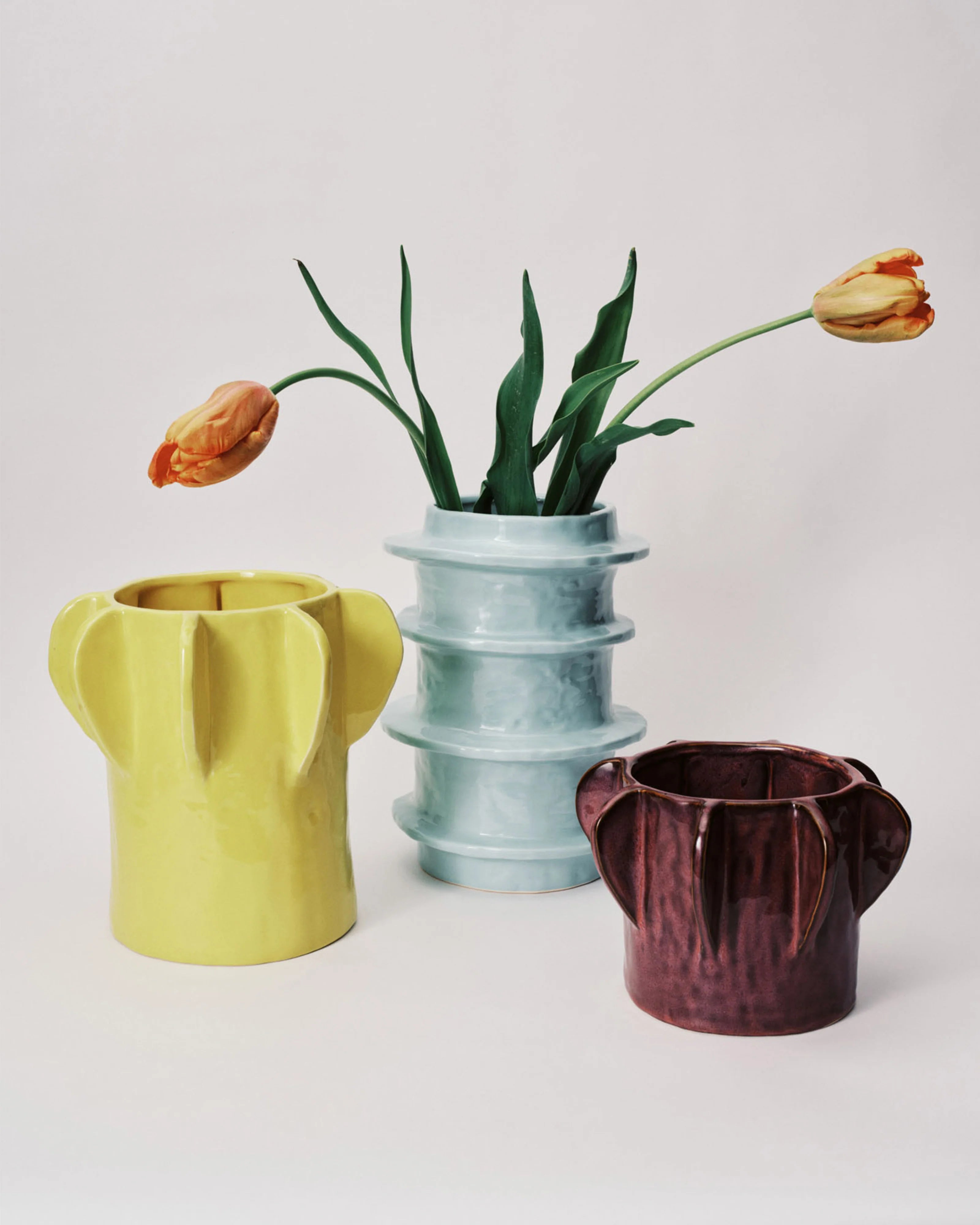 אגרטל Flower Pot Molly 01 Yellow (Small)