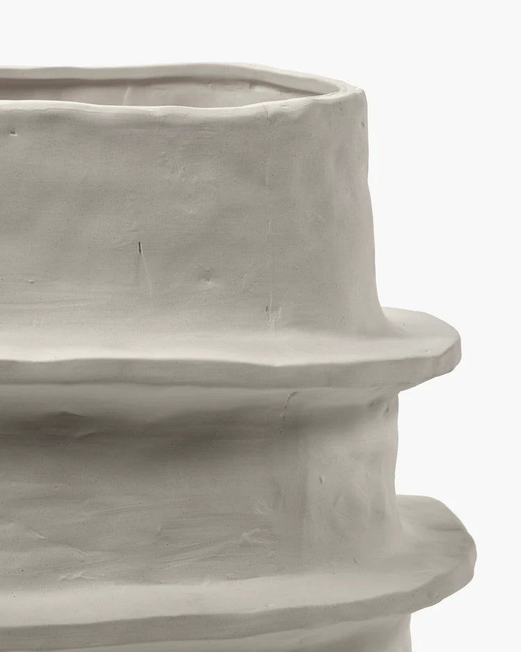 עציץ רחב Flower Pot 06 Beige