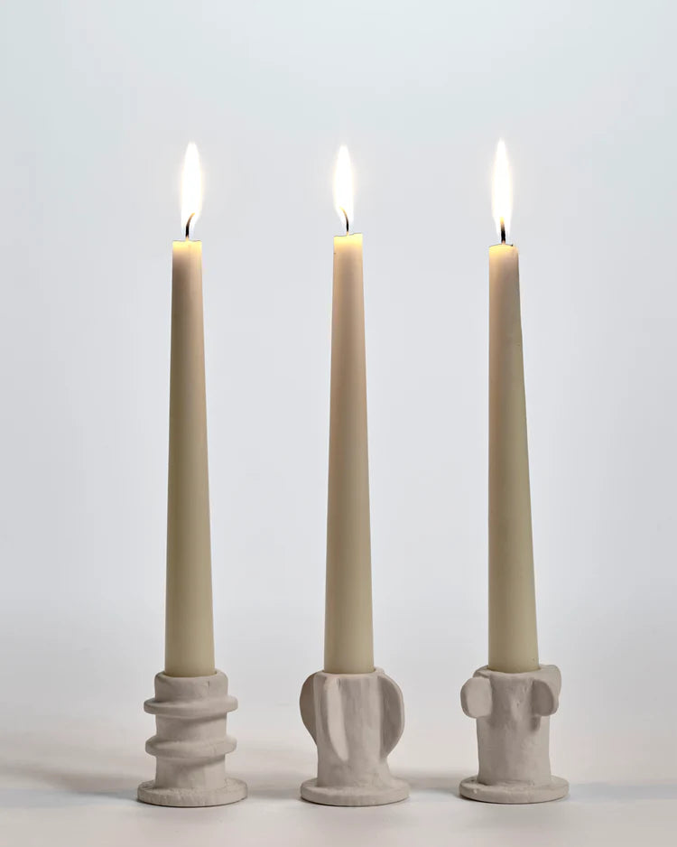 סט 3 פמוטים Candle Holder Beige Molly
