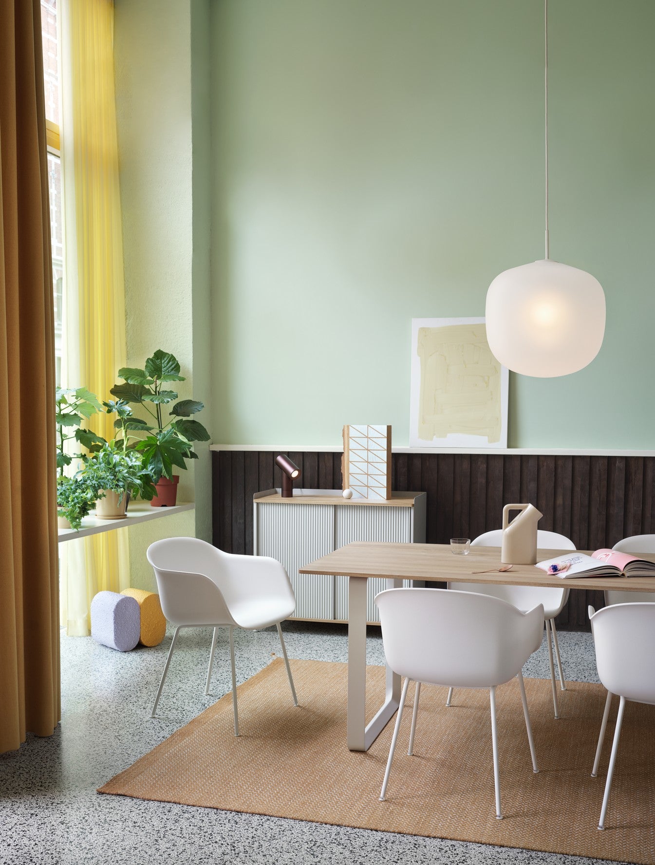 מנורה Rime Pendant Lamp / Ø 37 cm White