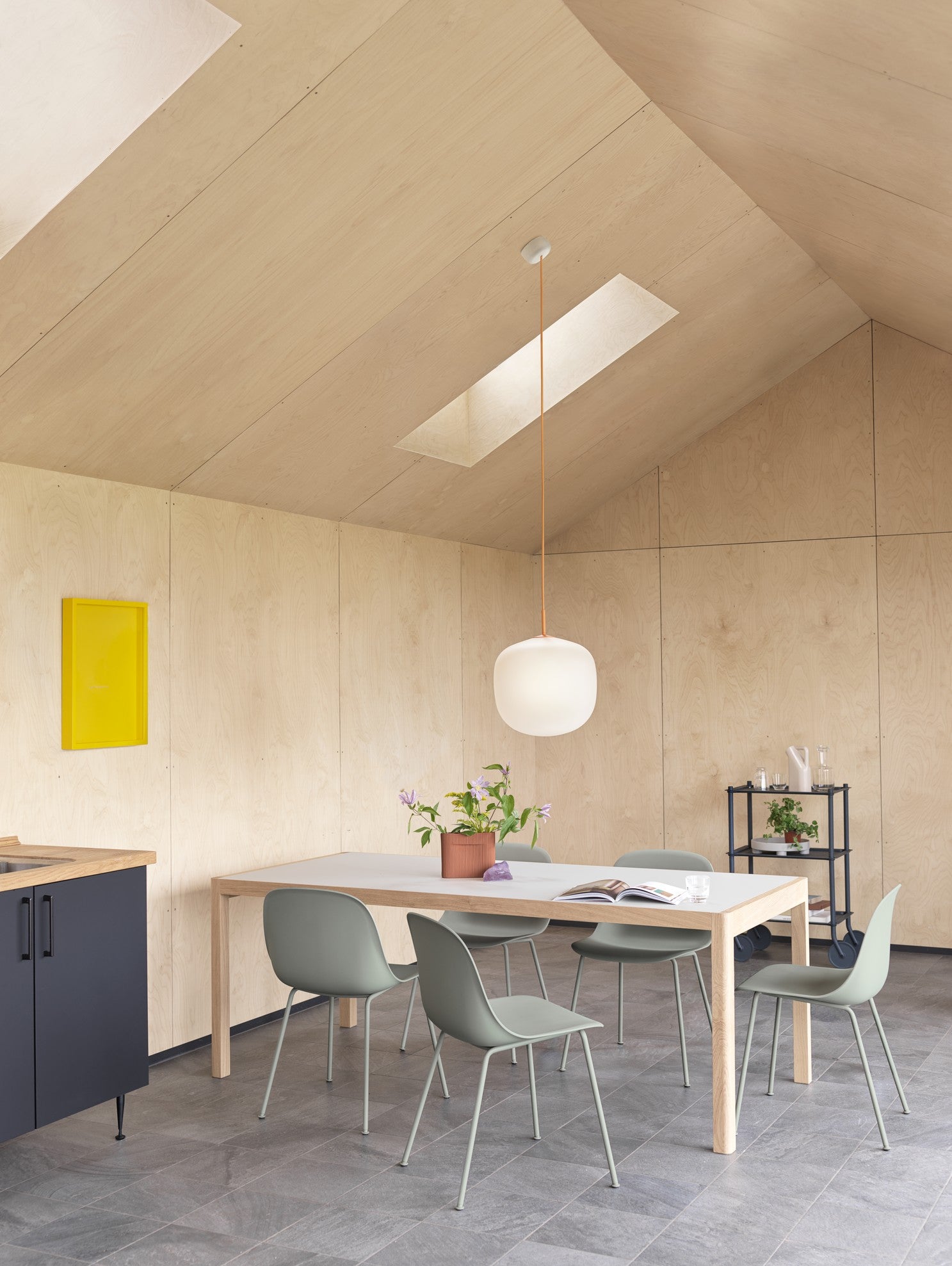 מנורה Rime Pendant Lamp / Ø 37 cm White