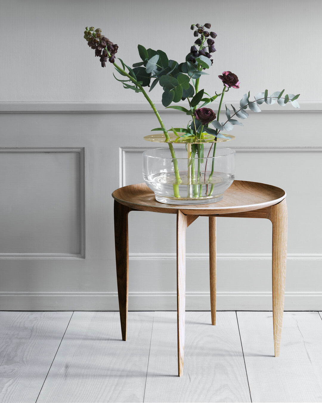 אגרטל Ikebana Vase זכוכית זהב גדול