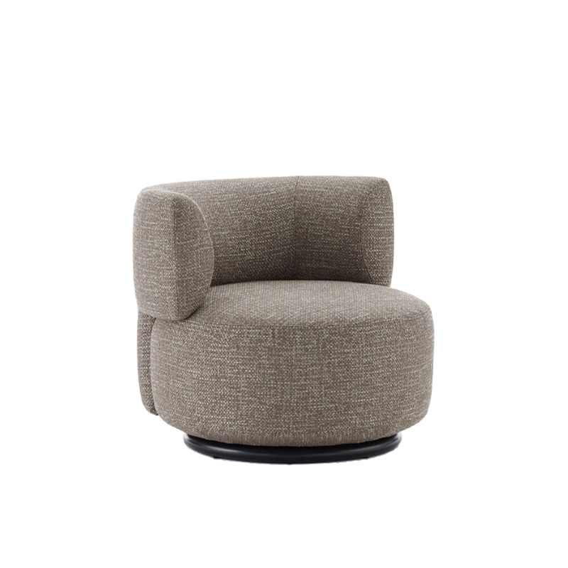 כורסא K Waiting Swivel Armchair Texture Grey