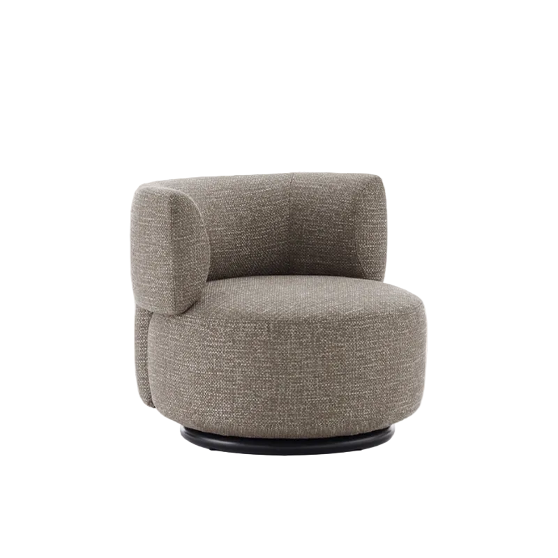 כורסא K Waiting Swivel Armchair Texture Grey