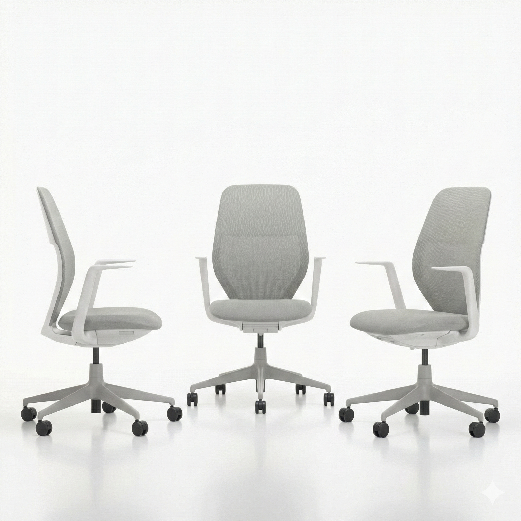 כסא משרדי ACX Mesh Light Grey Fixed Arms