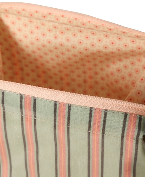 תיק בד גימור מבריק Strokes Verte stripes Small 21x12x14