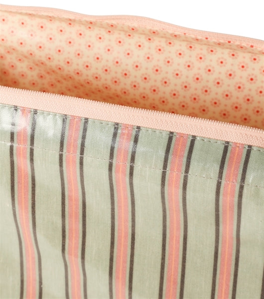 תיק בד גימור מבריק Strokes Verte stripes Large 29x25