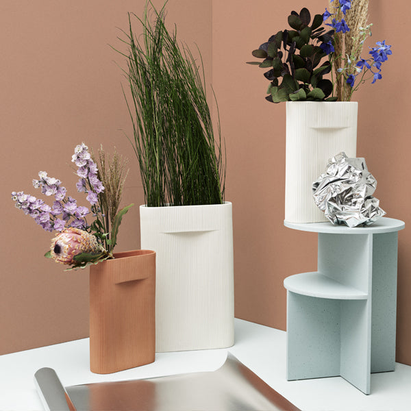 אגרטל Ridge Vase Terracotta