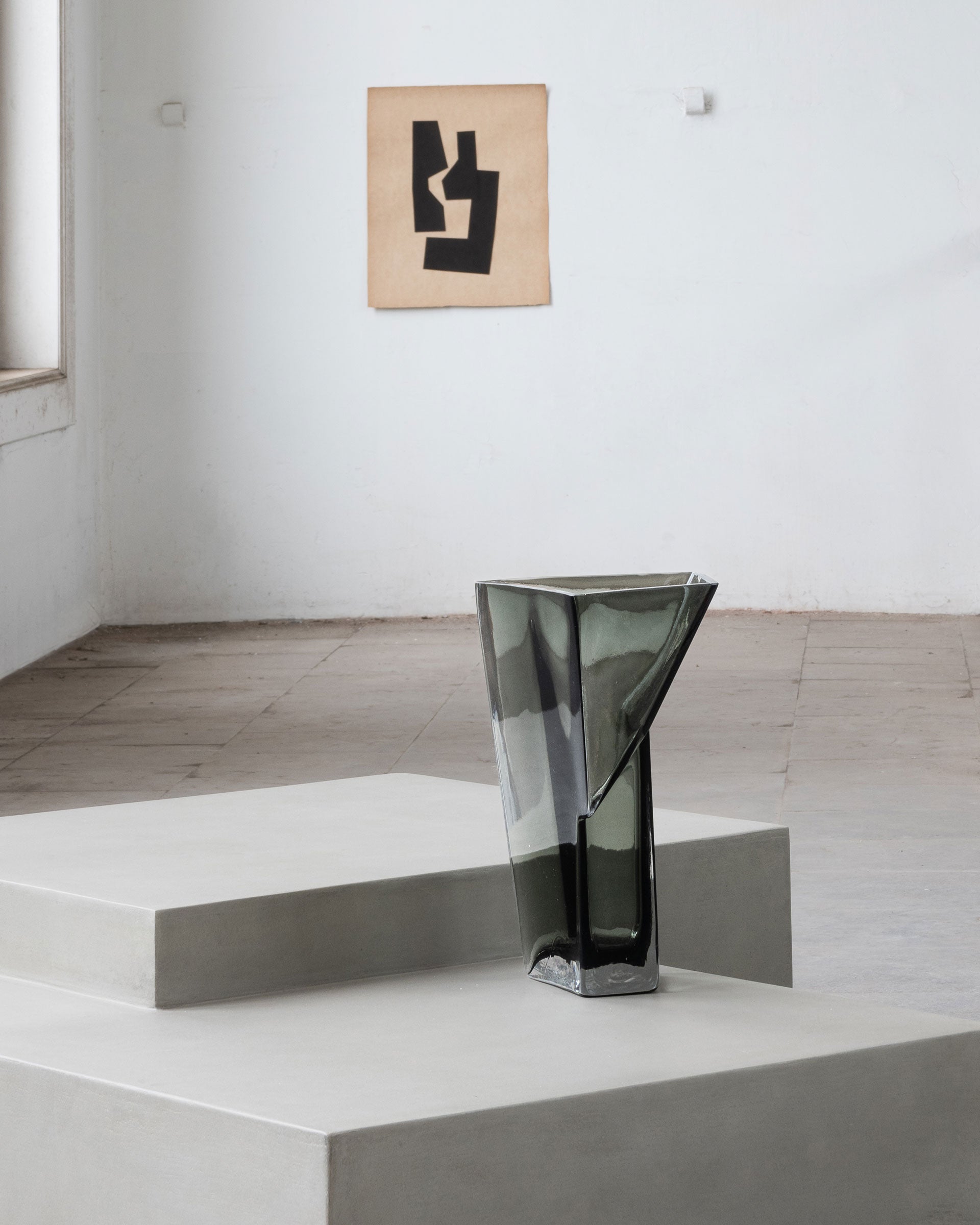 אגרטל זכוכית Dunk Vase 8 Grey