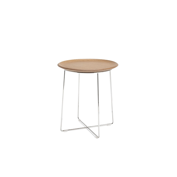 AL Wood Table Light wood/Chrome שולחן צד