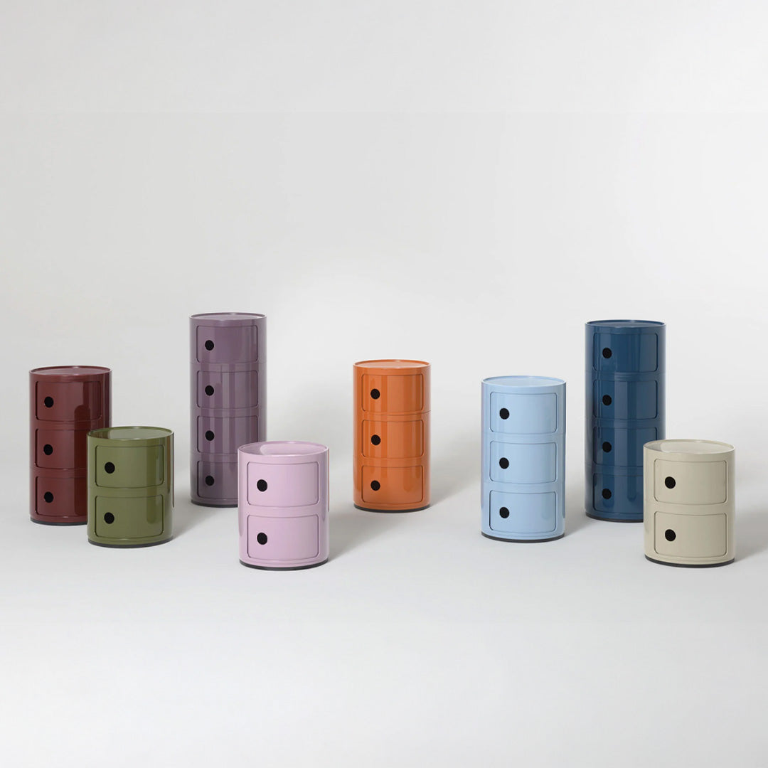 יחידת אחסון Componibili Recycled 3 Modules Glossy Sky Blue