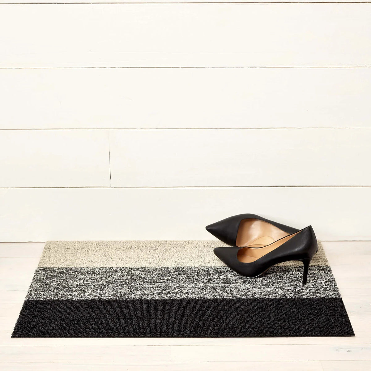 שטיח Marbled Stripe Shag Mat Salt & Pepper