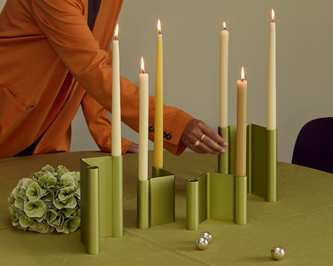 פמוטים Pair Candleholder Brown (large)
