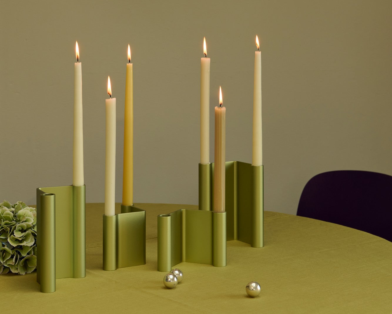פמוטים Pair Candleholder Brown (large)