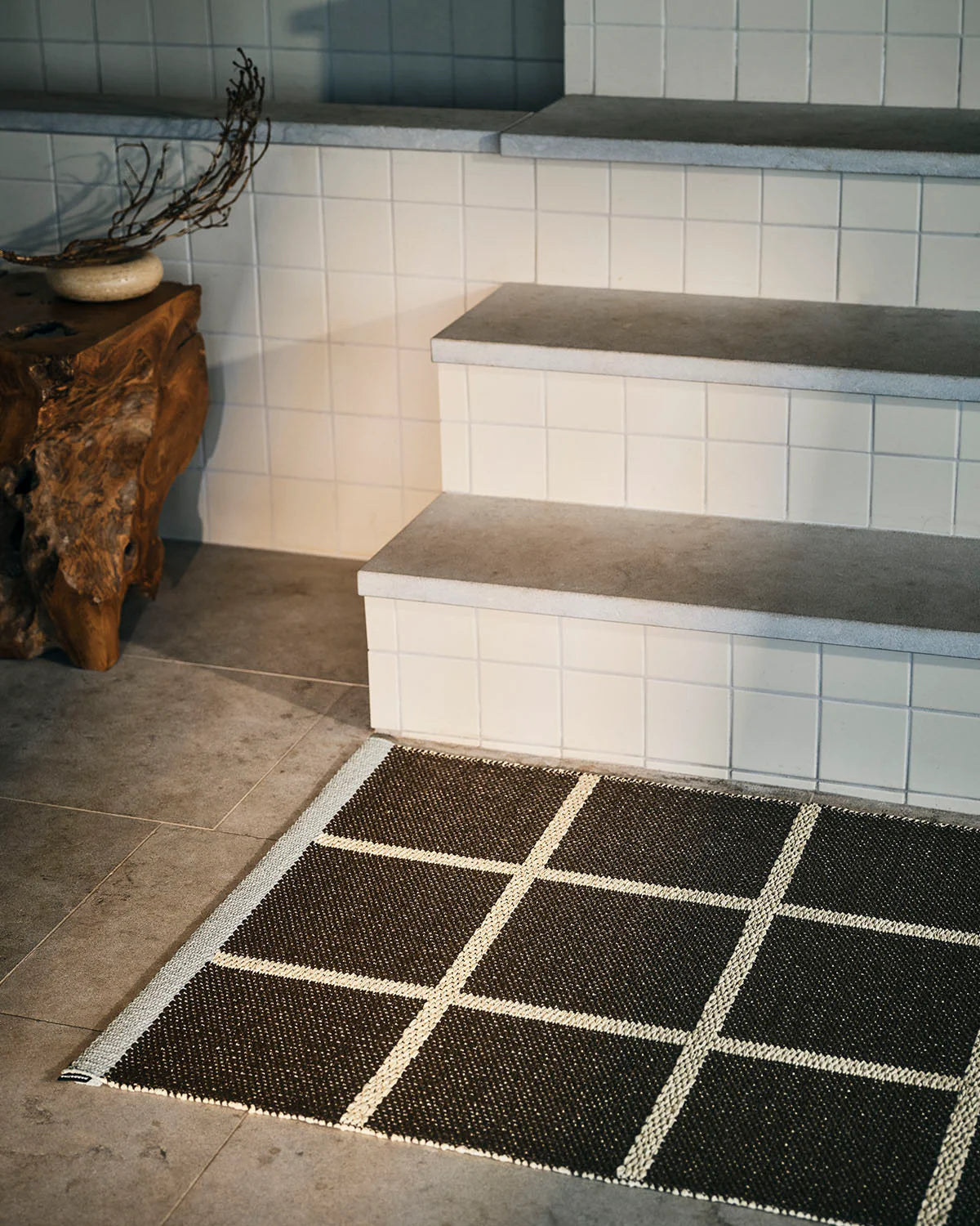 שטיח דו צדדי Criss Rug Dark Brown/Cream (Small)