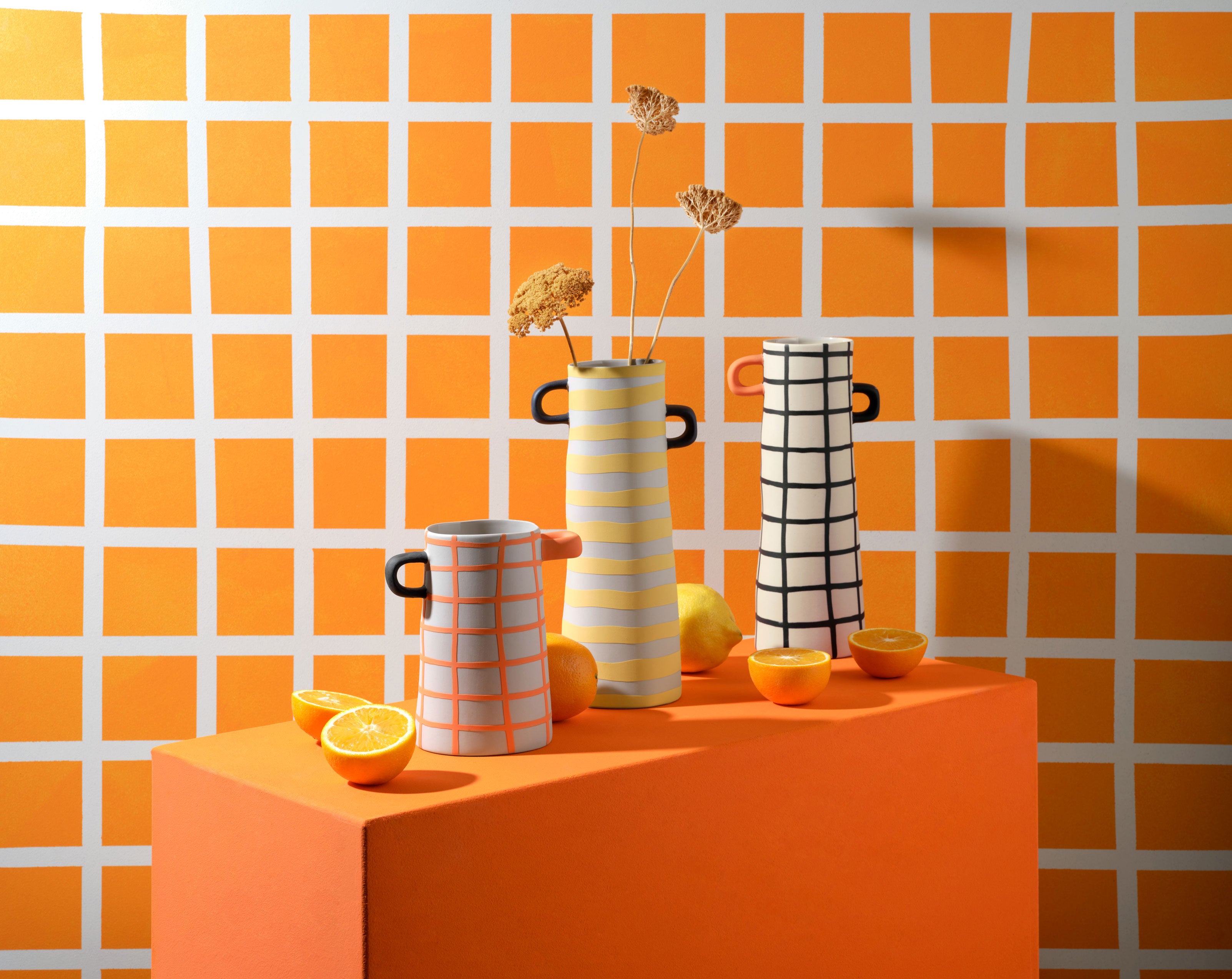 אגרטל Rayu Vase Chequered (Large)