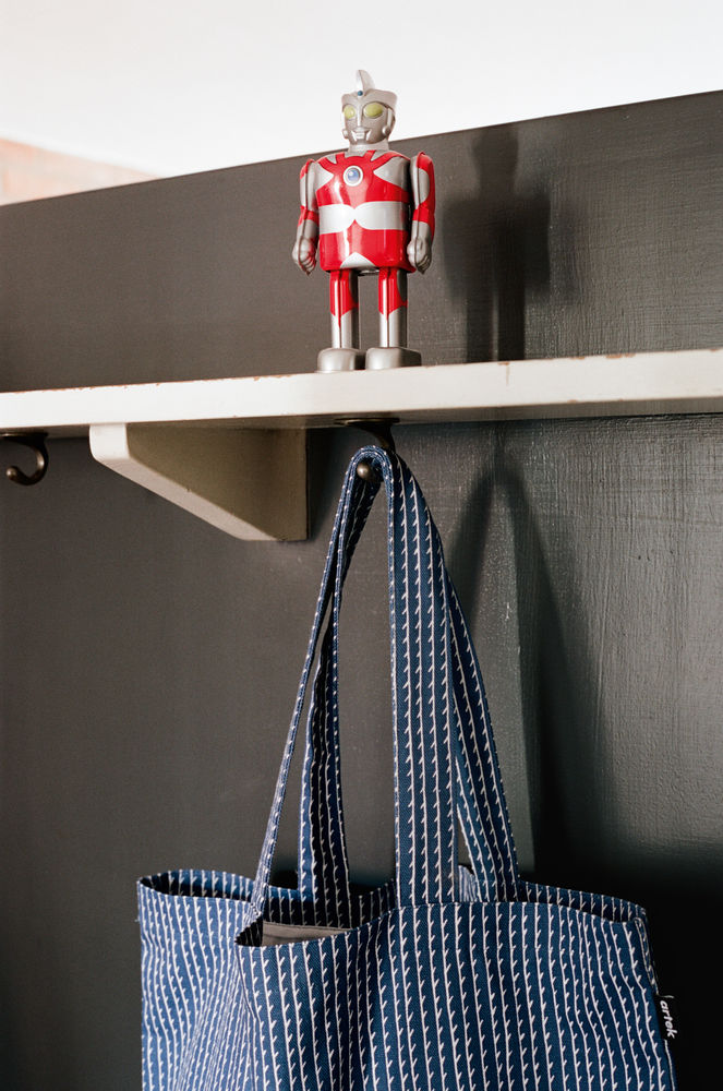 תיק בד Rivi Canvas Blue/ White