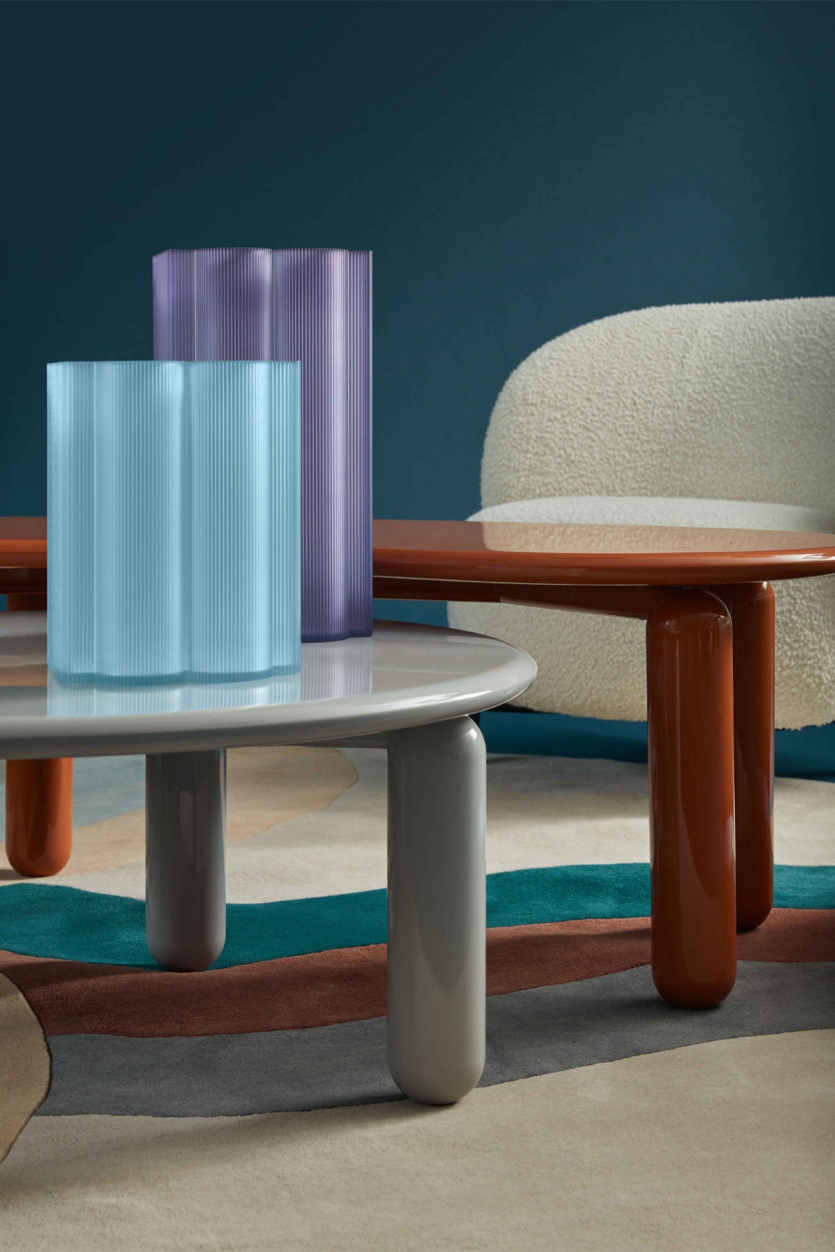 Okra Vase Light Blue Tall אגרטל