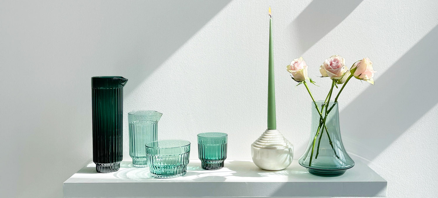 אגרטל Spinn Vase Green Light (Medium)