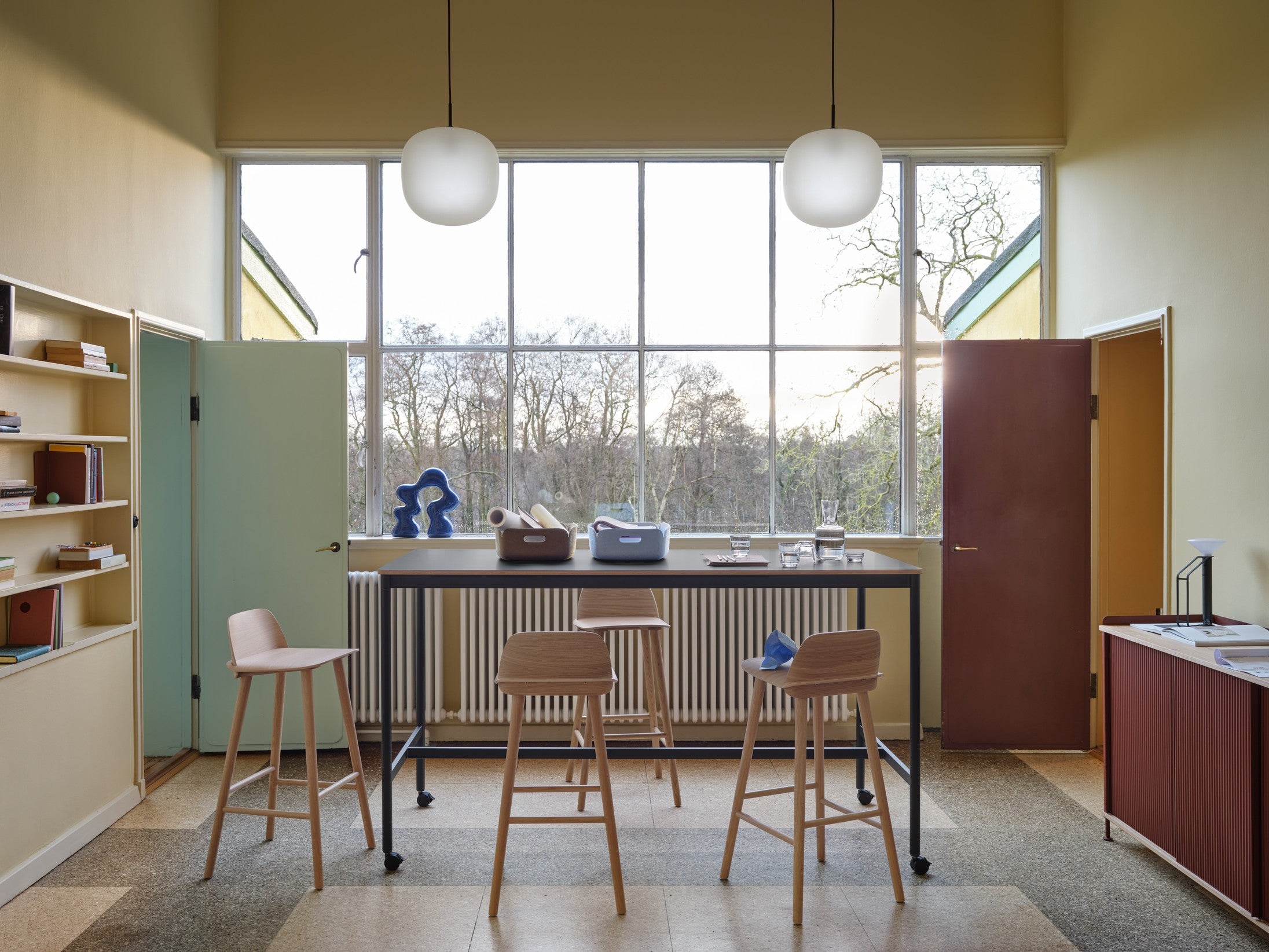 מנורה Rime Pendant Lamp / Ø 37 cm White
