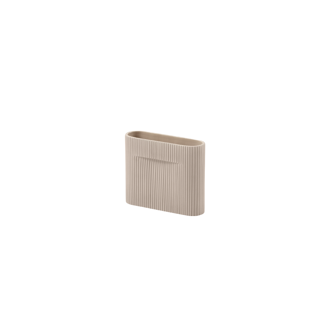 אגרטל Ridge Vase Beige (small)